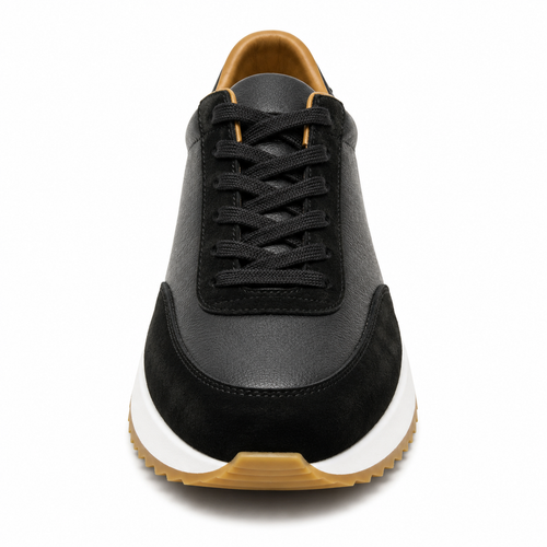 Atelier Full-Grain Leather Sneakers — Handmade Contrast Edition