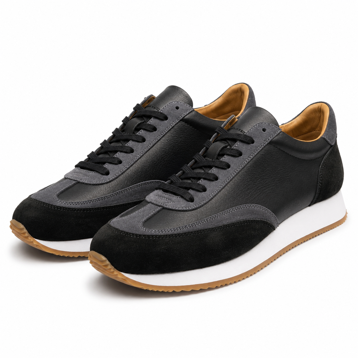 Atelier Full-Grain Leather Sneakers — Handmade Contrast Edition