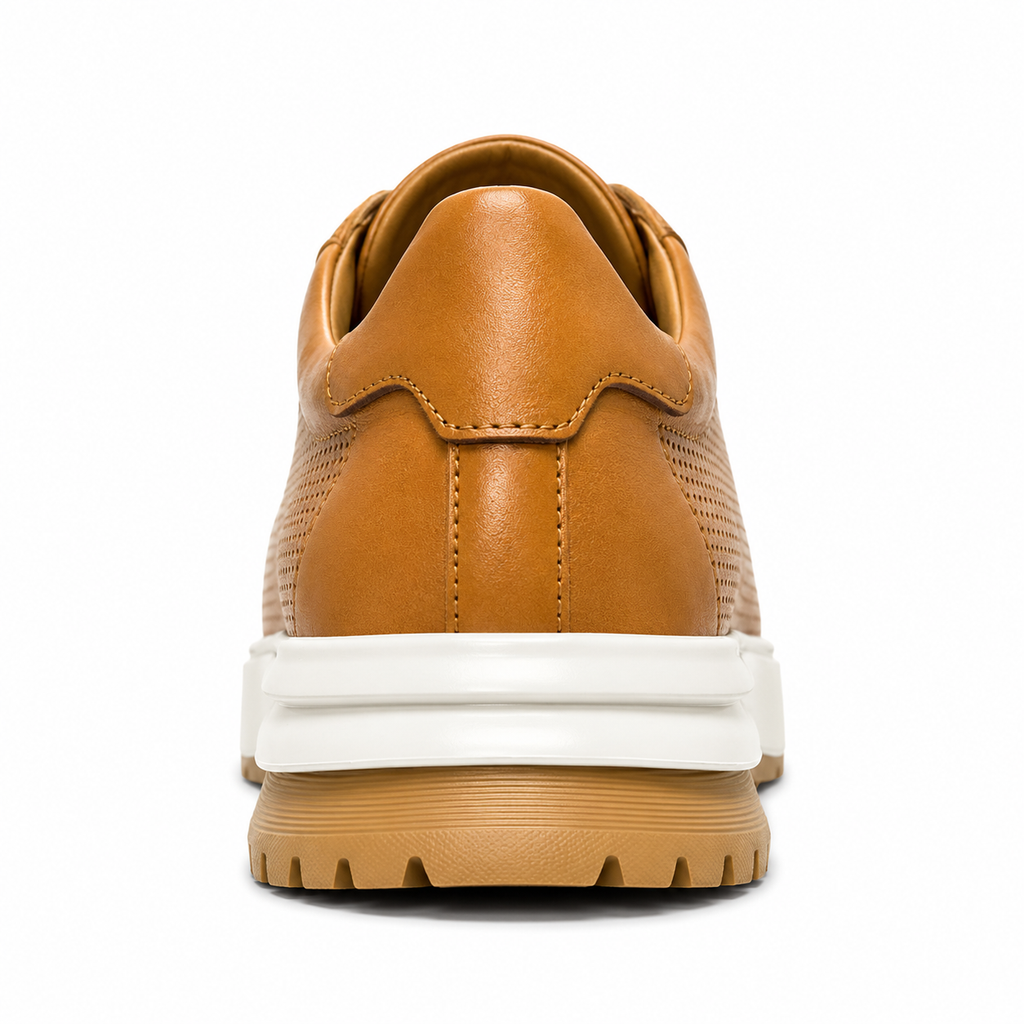 Aurelian Grain Leather Platforms — Breathable Casual Edition