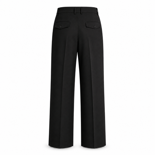 British Italian Pleat Trousers — High Waist Tailored