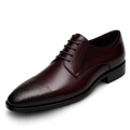Cowhide Square Toe Slip-On Shoes — Polished Formal Leather