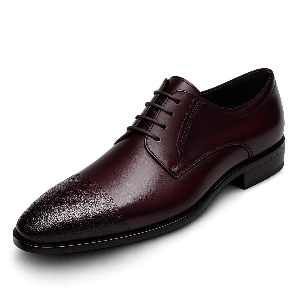 Cowhide Square Toe Slip-On Shoes — Polished Formal Leather