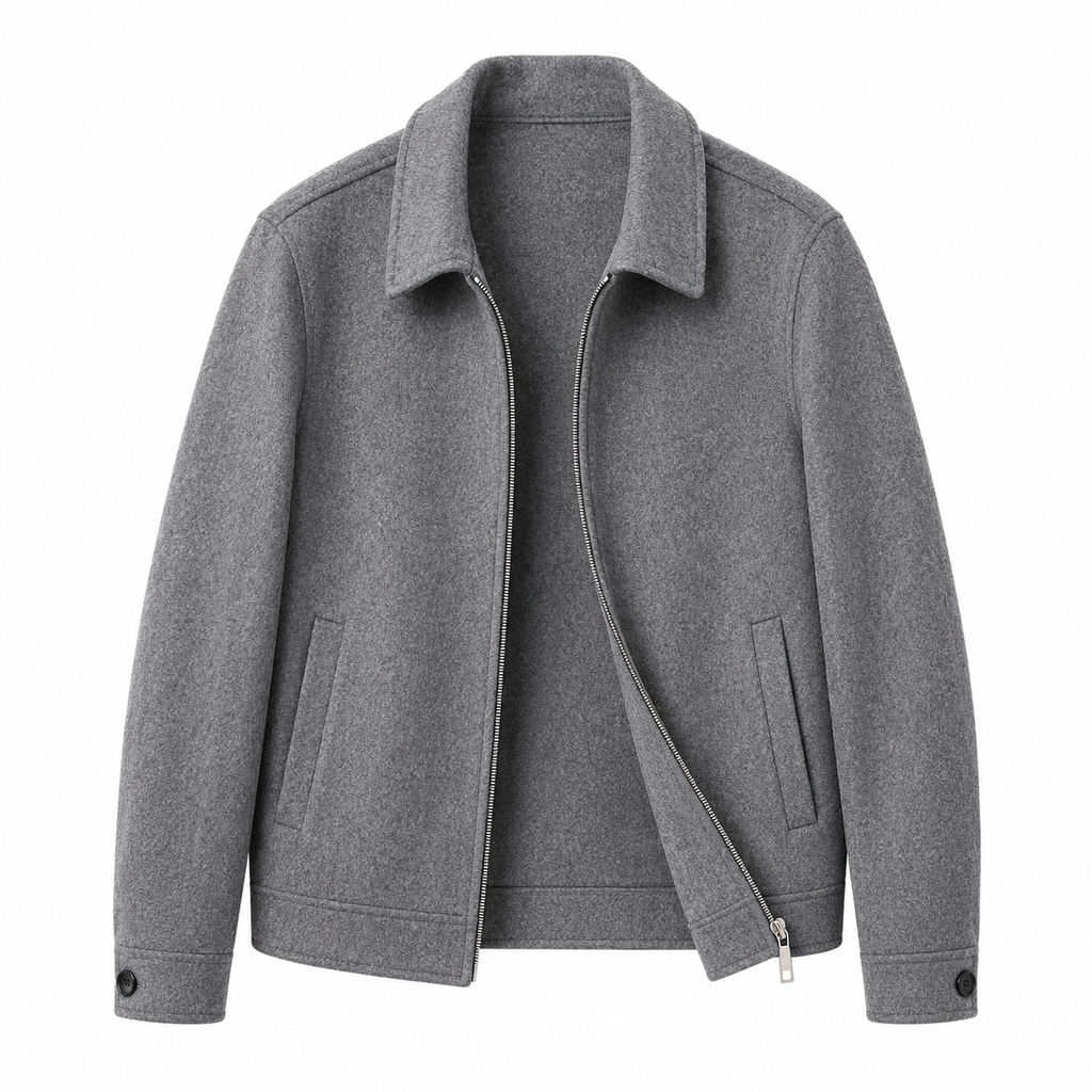 Double Wool Lapel Jacket — Business Short Structured Premium