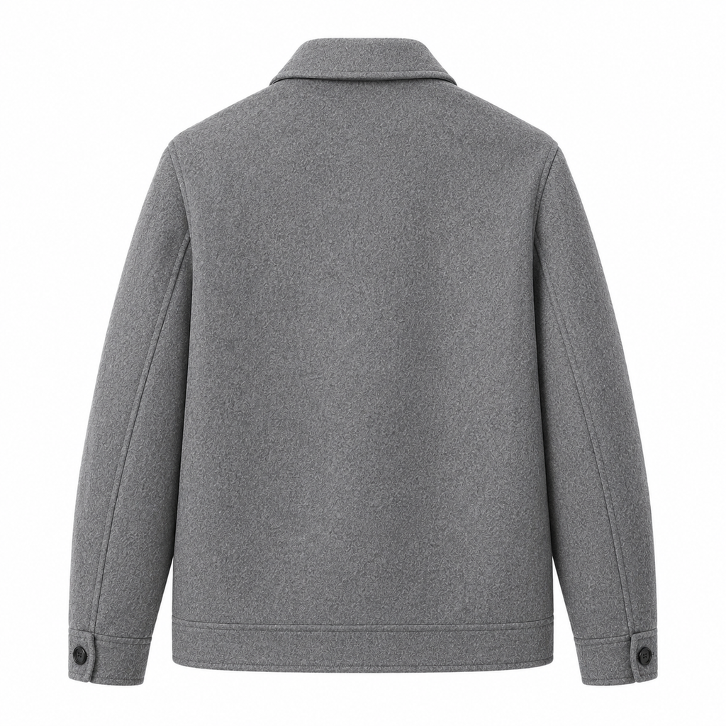 Double Wool Lapel Jacket — Business Short Structured Premium