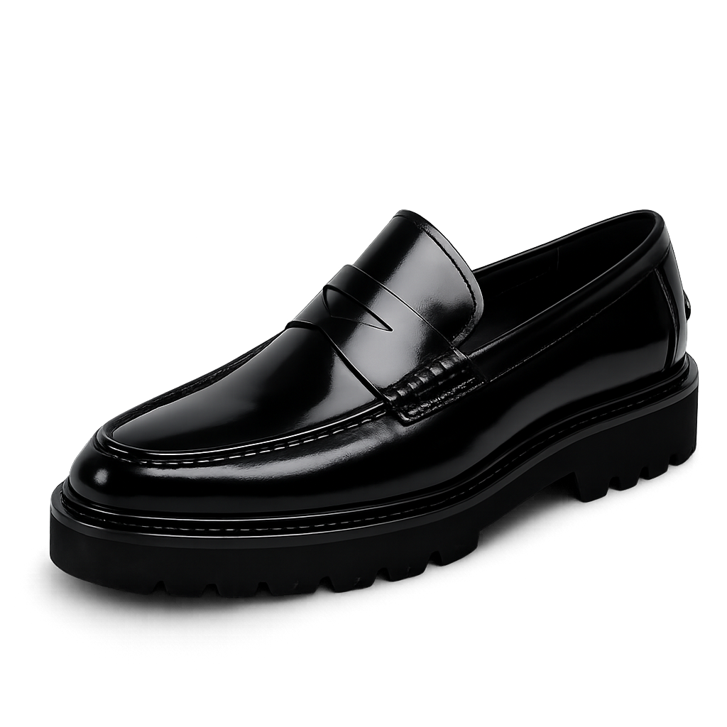 Elevated Sole Slip-On Loafers — Handcrafted Leather Business