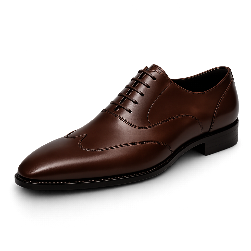 Full Brogue Oxford Shoes — Wingtip Leather Business Formal