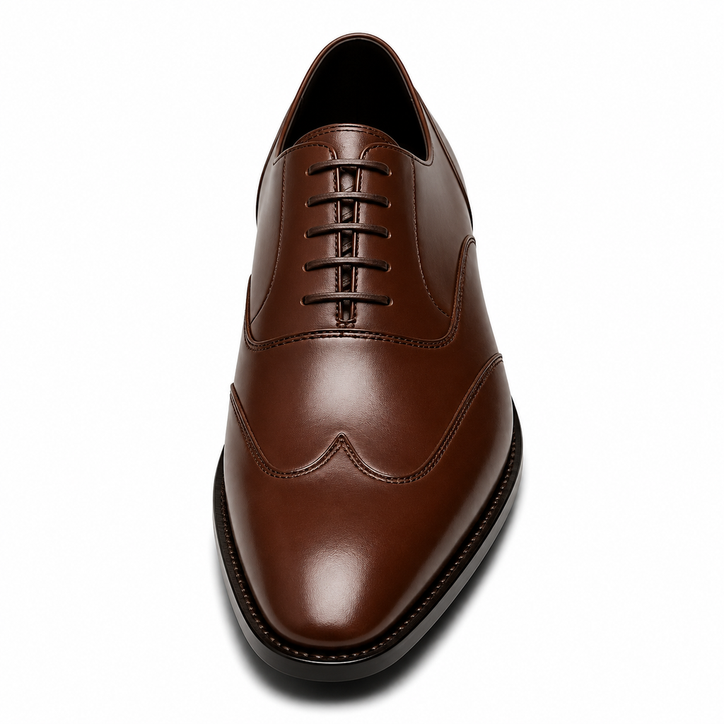 Full Brogue Oxford Shoes — Wingtip Leather Business Formal