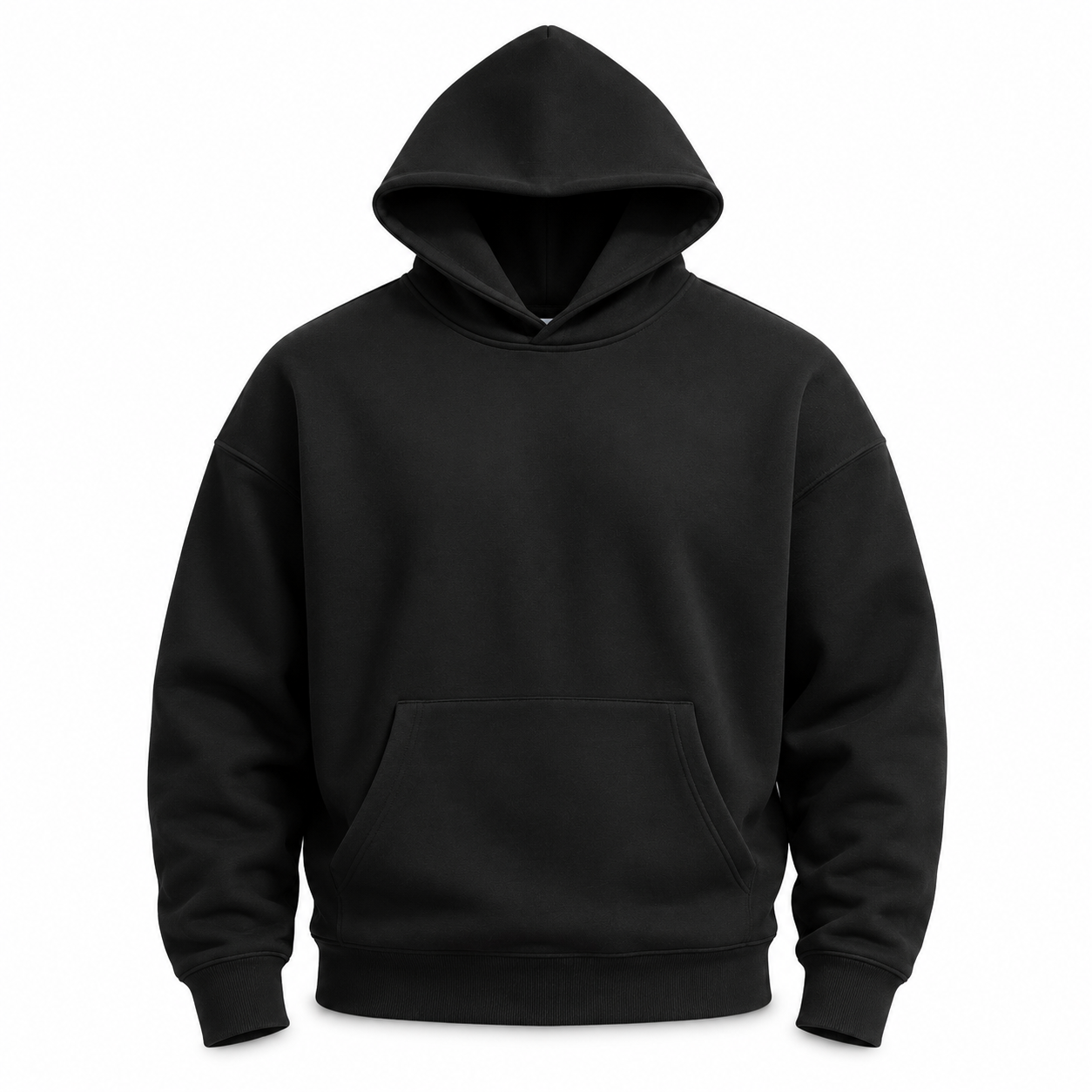 Heavyweight Cotton Fleece Hoodie — Drop Shoulder Minimal