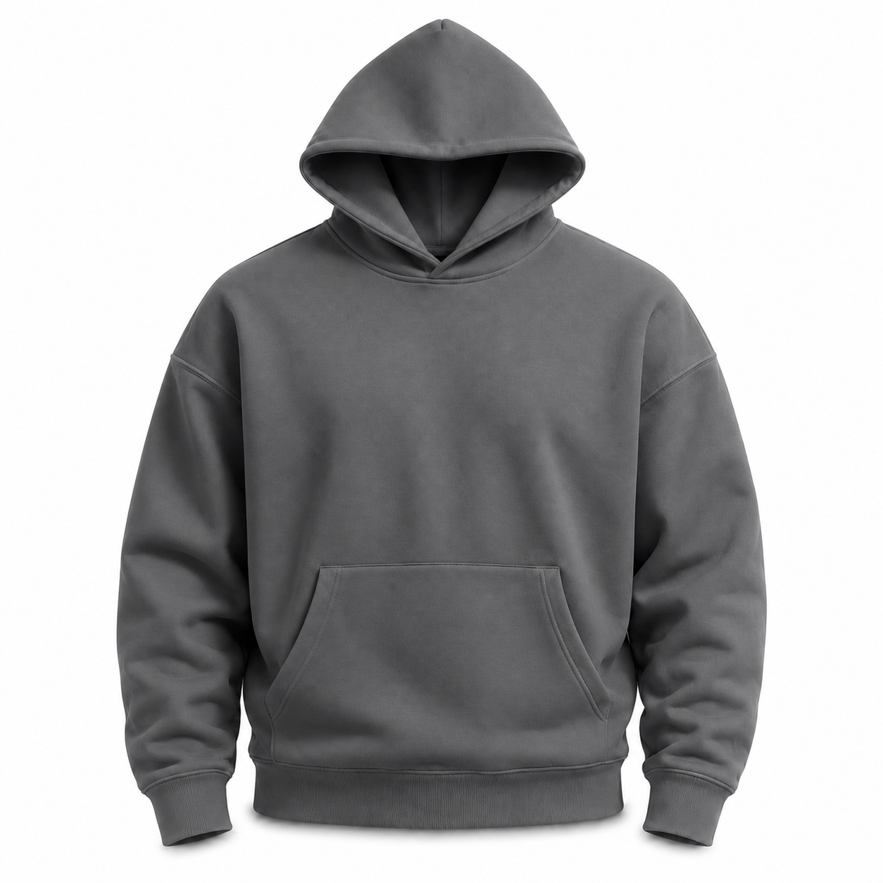 Heavyweight Cotton Fleece Hoodie — Drop Shoulder Minimal