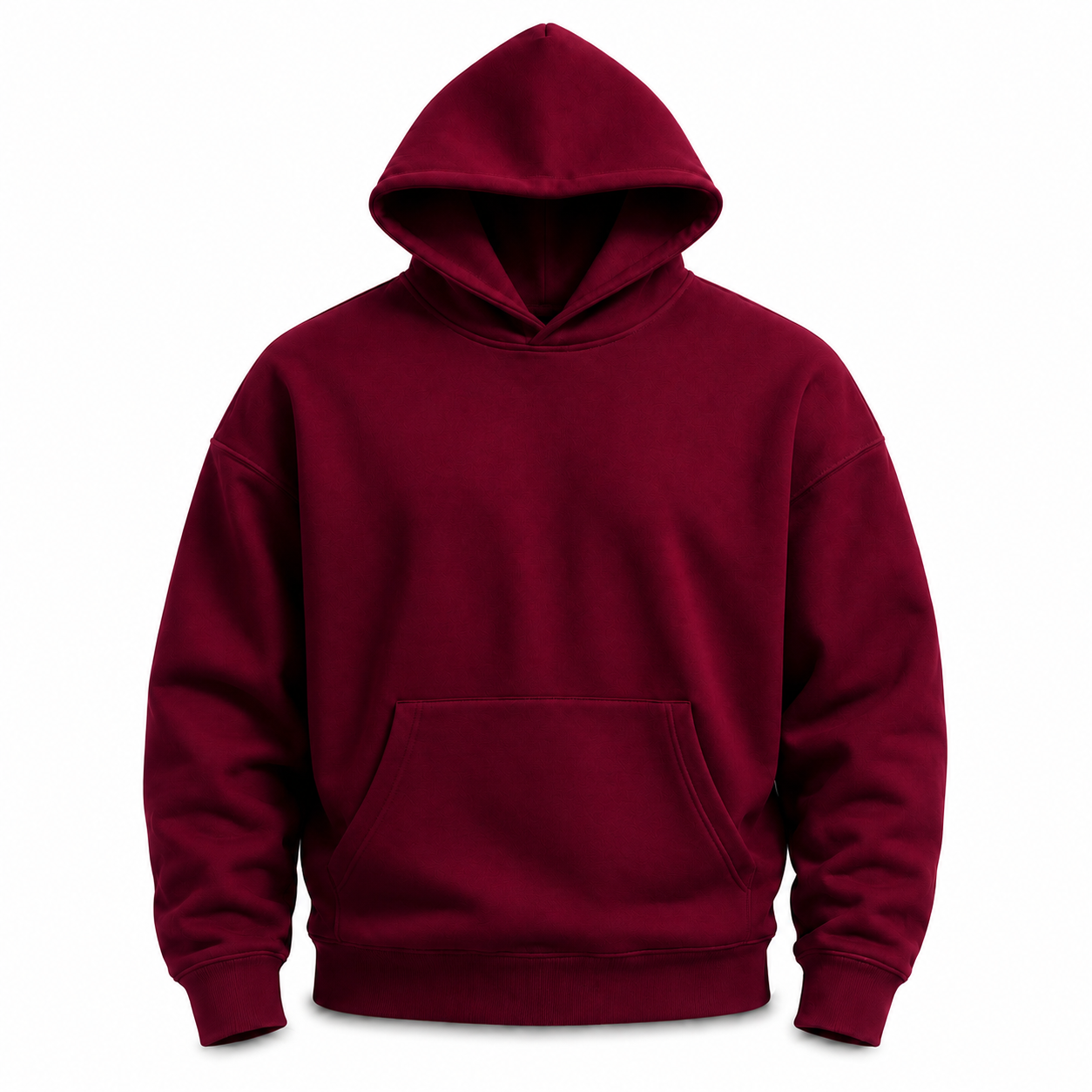 Heavyweight Cotton Fleece Hoodie — Drop Shoulder Minimal