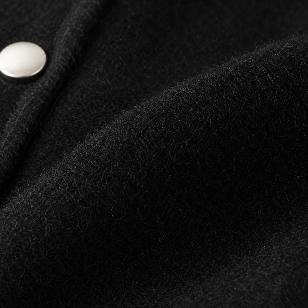 Imperial Wool Chore Jacket — Double-Face Noir