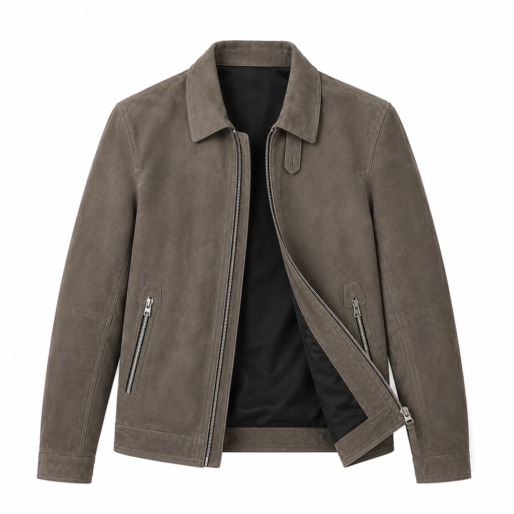 Imported Sheepskin Suede Jacket — Light Luxury Genuine Leather (Limited).