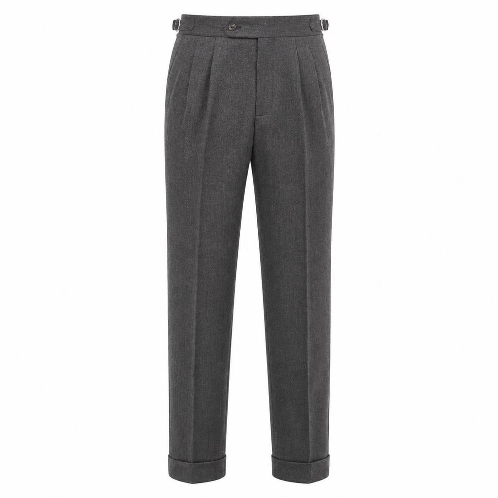 Italian Wool Pleat Trousers — Tapered Luxe