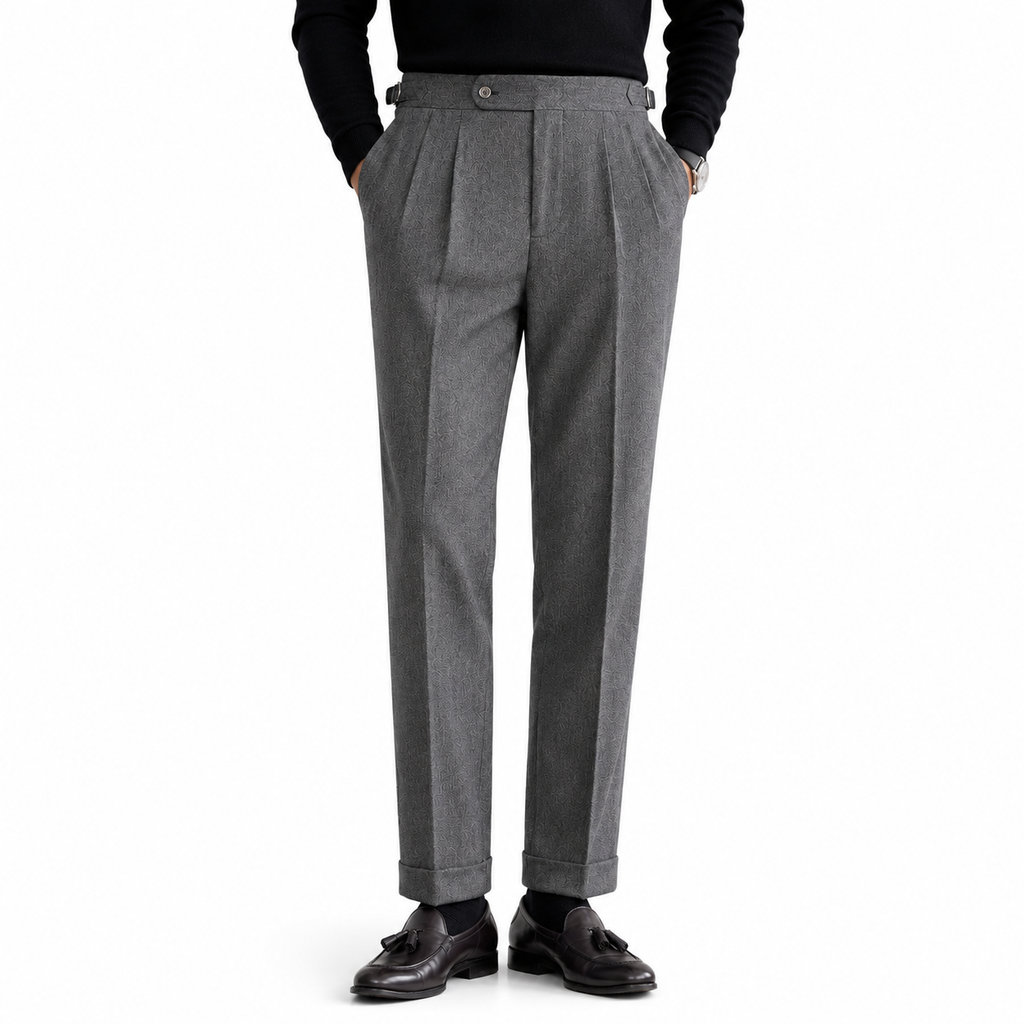 Italian Wool Pleat Trousers — Tapered Luxe