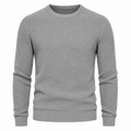 Korean Cashmere Crew Neck Sweater — Ribbed Luxe