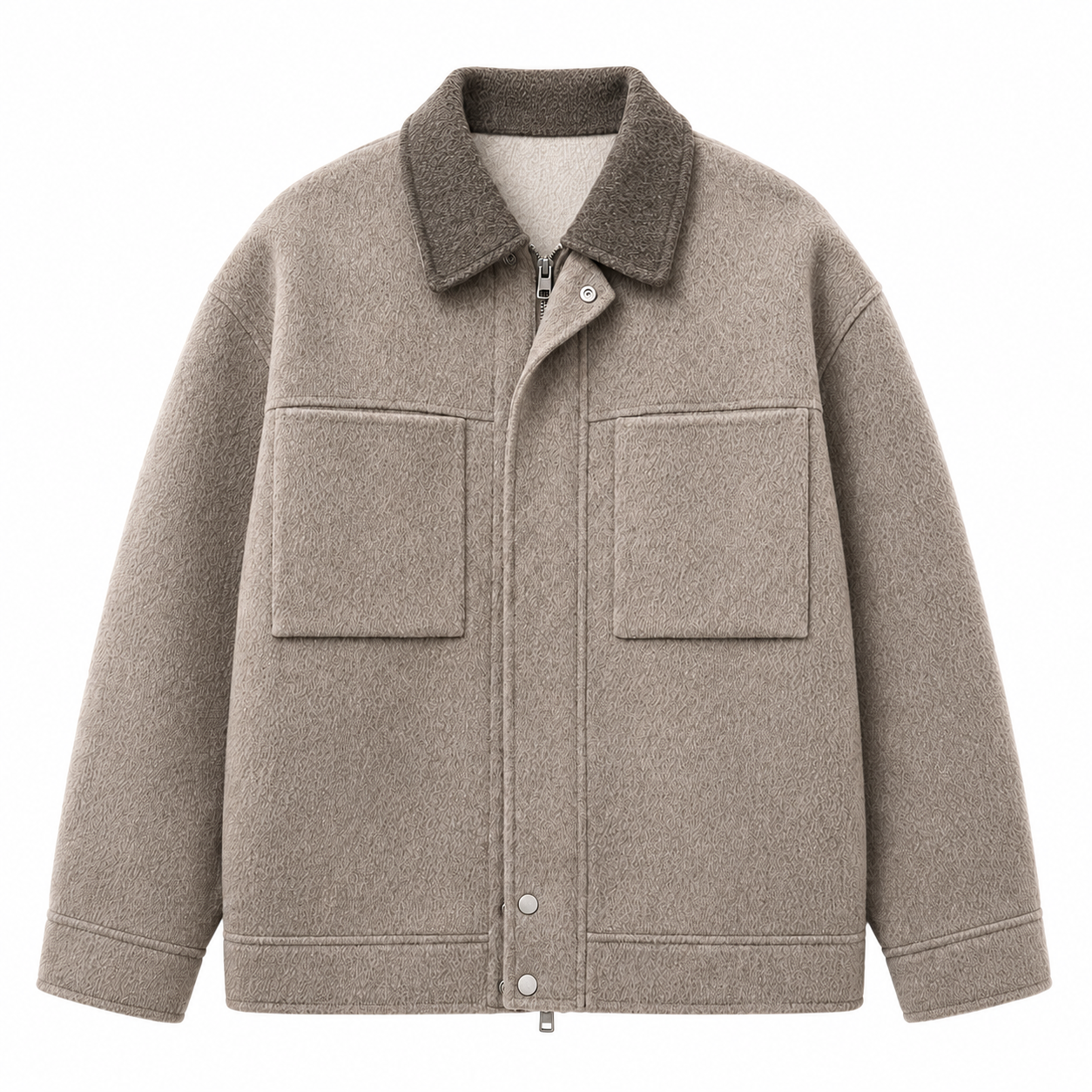 Lambswool Chore Jacket — Double-Face Oversized
