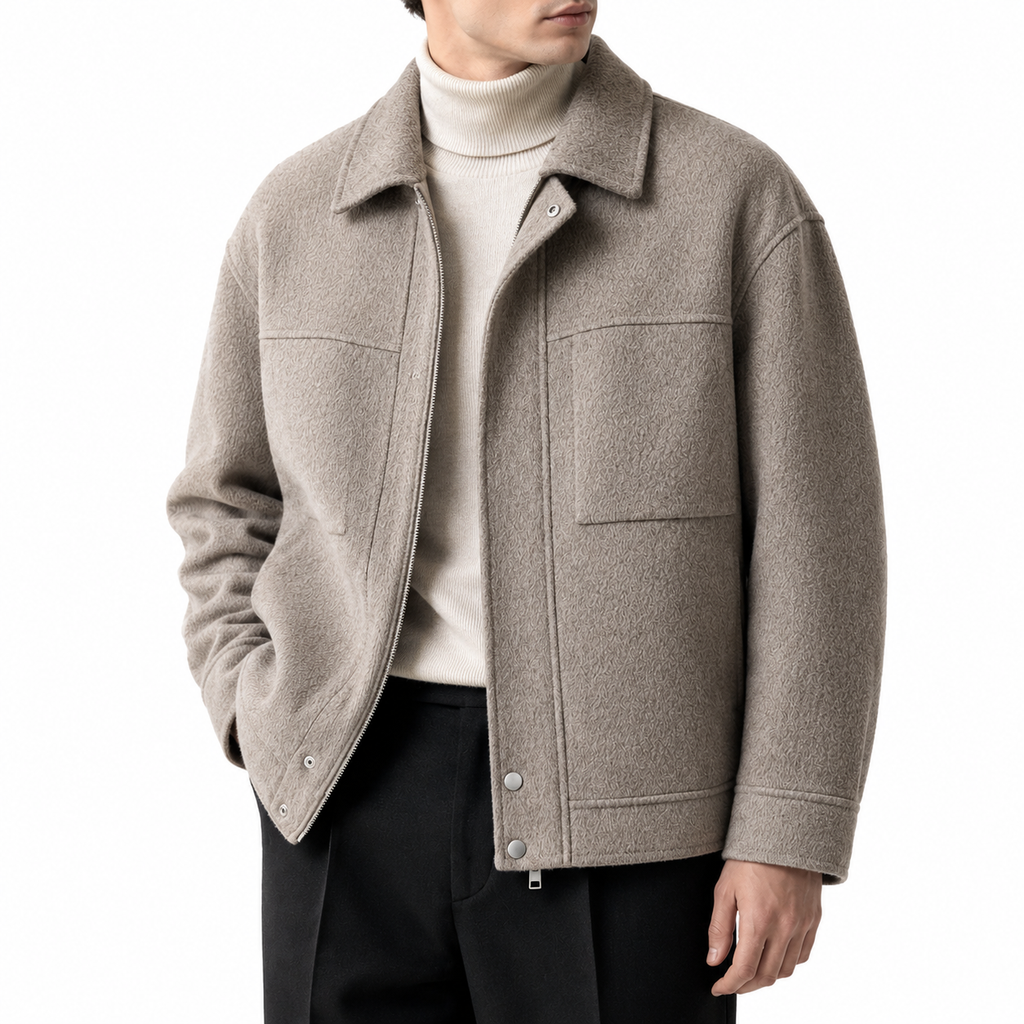 Lambswool Chore Jacket — Double-Face Oversized