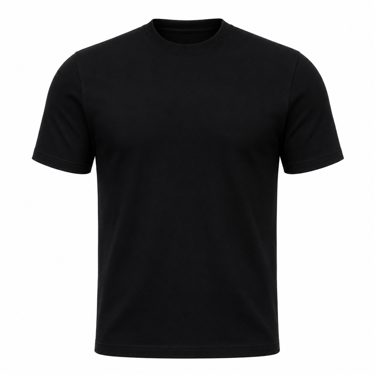 Long-Staple Cotton Crew Neck T-Shirt — Wrinkle-Free Loose Fit