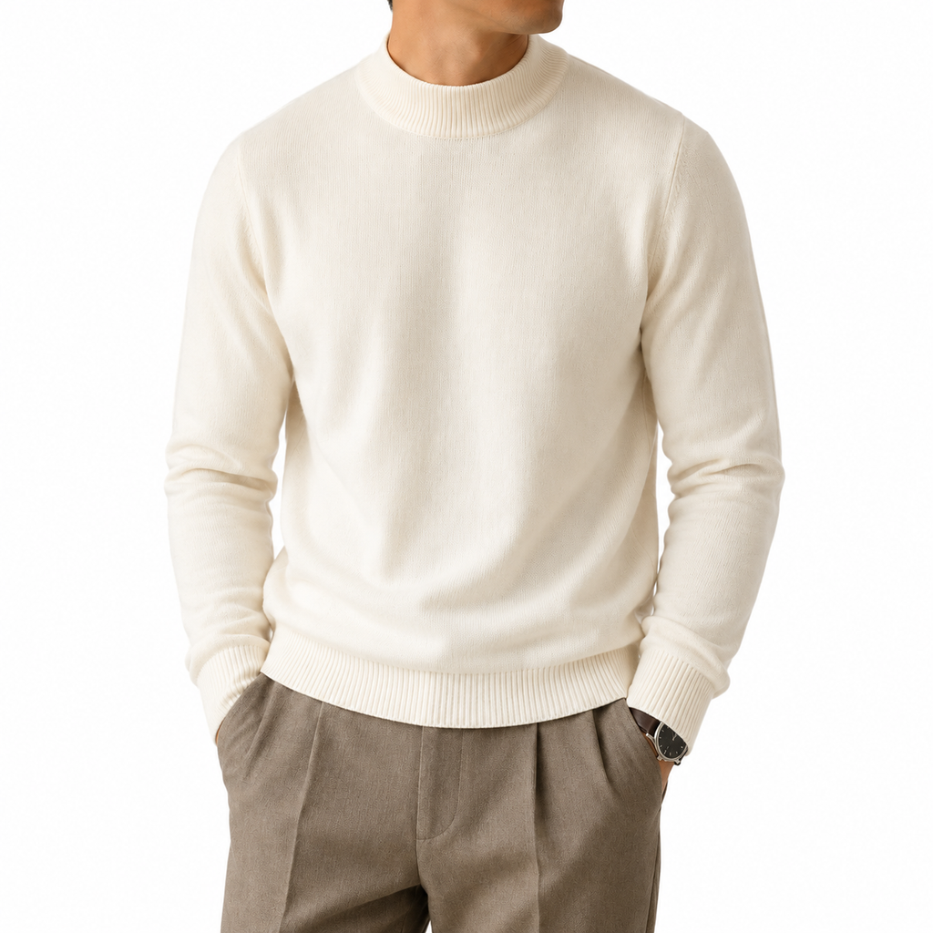 Modal Blend Crew Neck Sweater — Soft Minimal