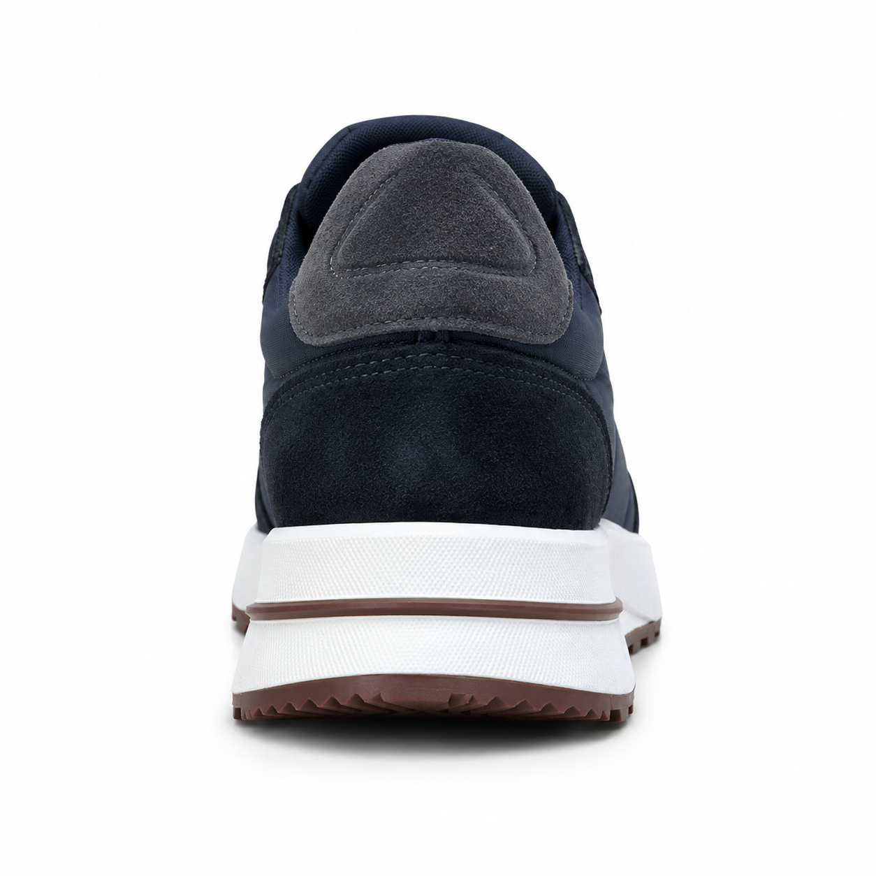 Monaco Suede Business Sneakers — Contrast Panel Low-Top Edition