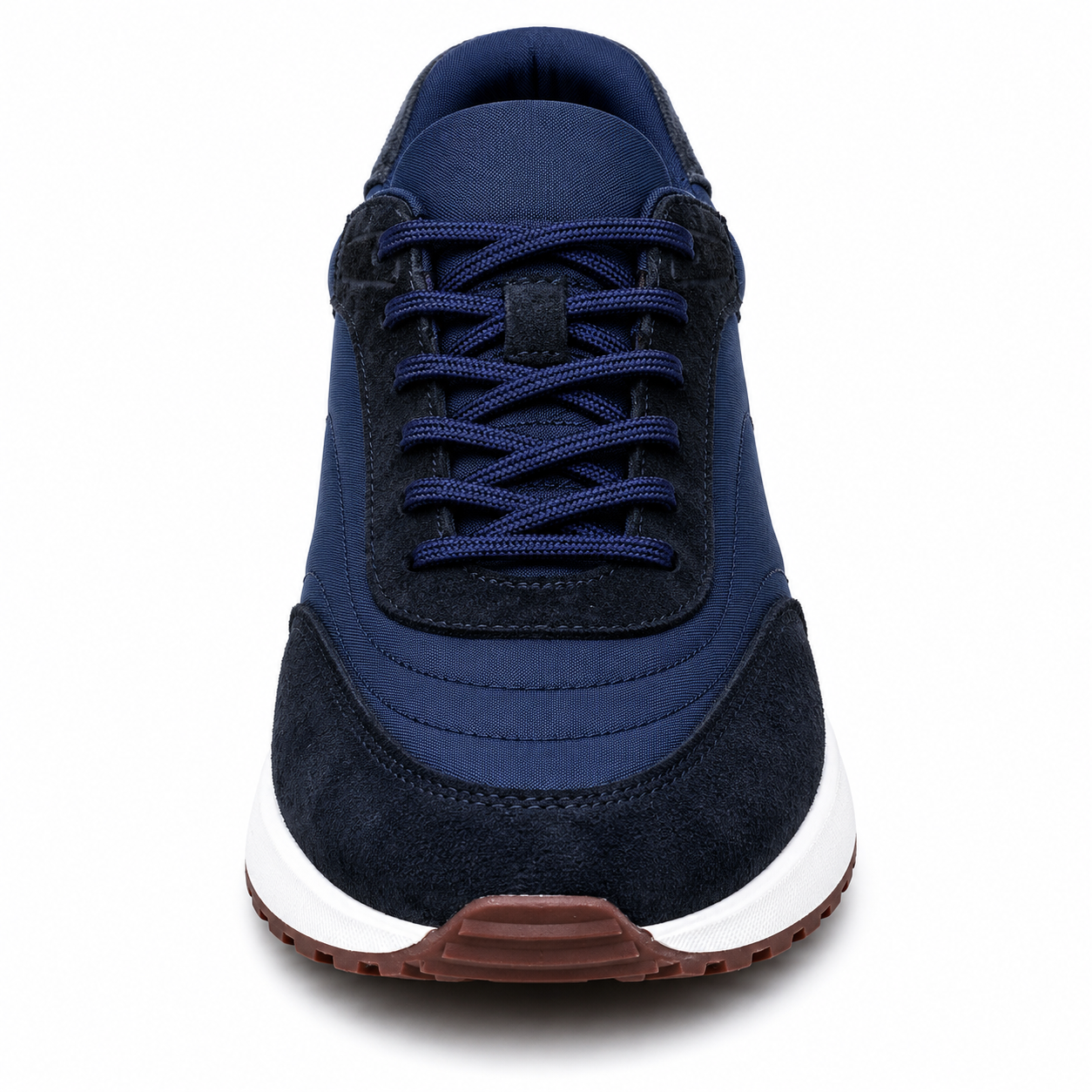 Monaco Suede Business Sneakers — Contrast Panel Low-Top Edition