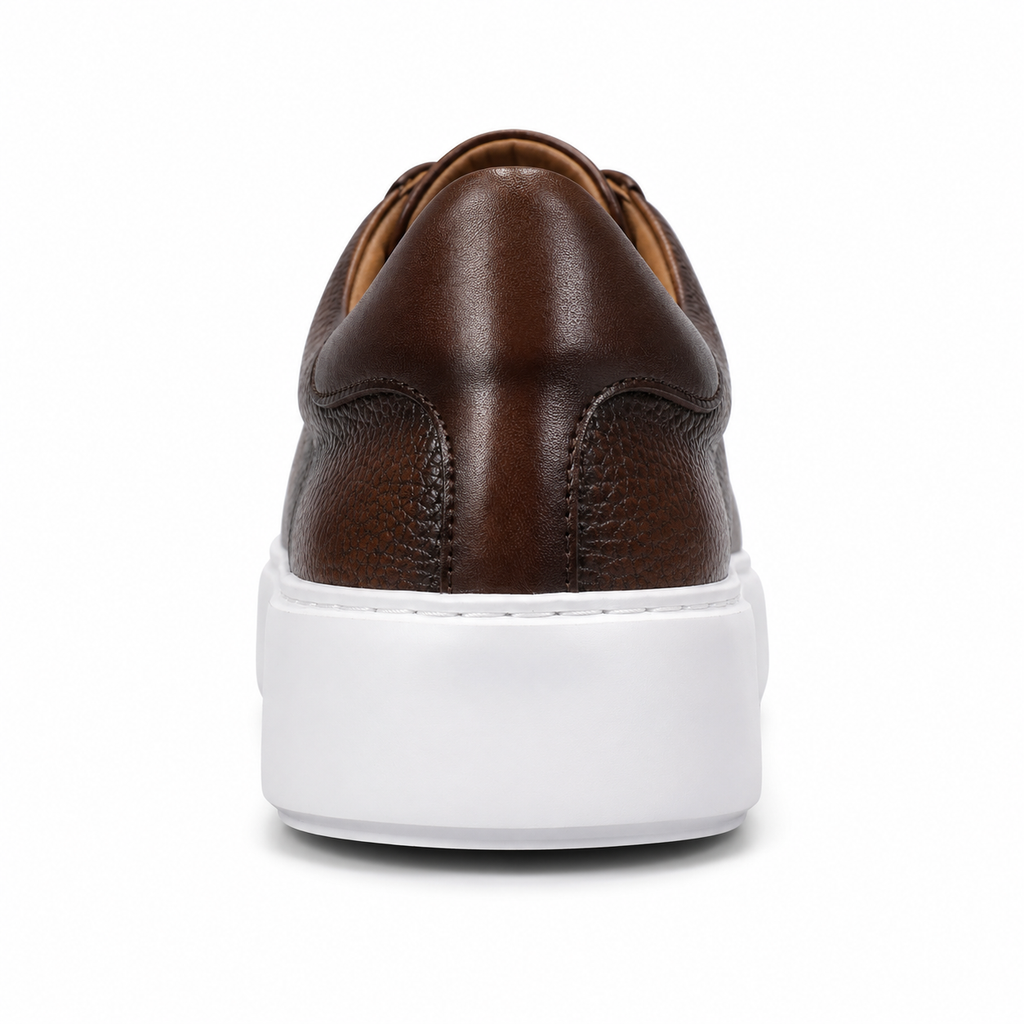 Obsidian Cowhide Commuter Shoes — Refined Leisure Edition