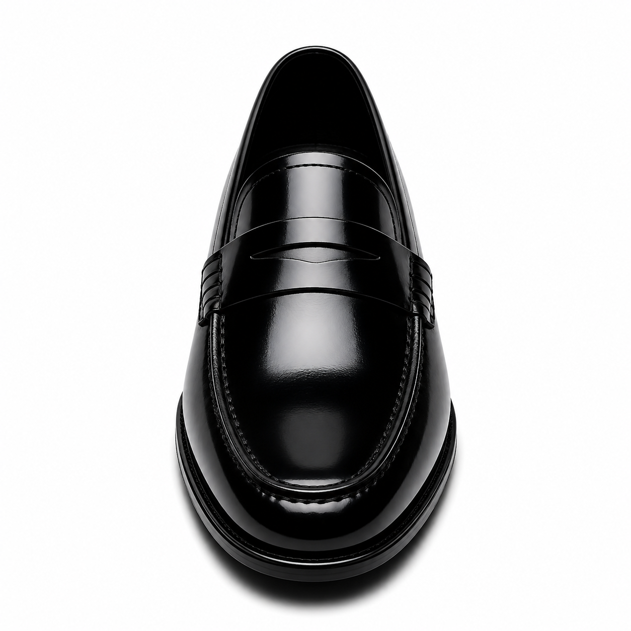 Patent Leather Round Toe Loafers — Comfort Slip-On Formal