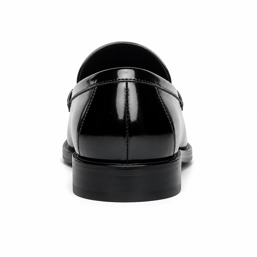 Patent Leather Round Toe Loafers — Comfort Slip-On Formal