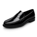 Patent Leather Round Toe Loafers — Comfort Slip-On Formal