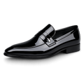 Patent Leather Slip-On Loafers — Glossy Formal Breathable (Limited)
