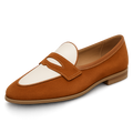 Perforated Leather Penny Loafers — Breathable Summer Casual