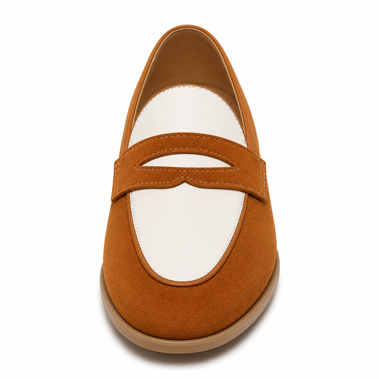 Perforated Leather Penny Loafers — Breathable Summer Casual