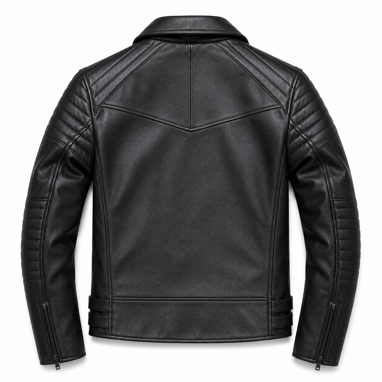 Phantom Moto Leather Jacket — Quilted Noir