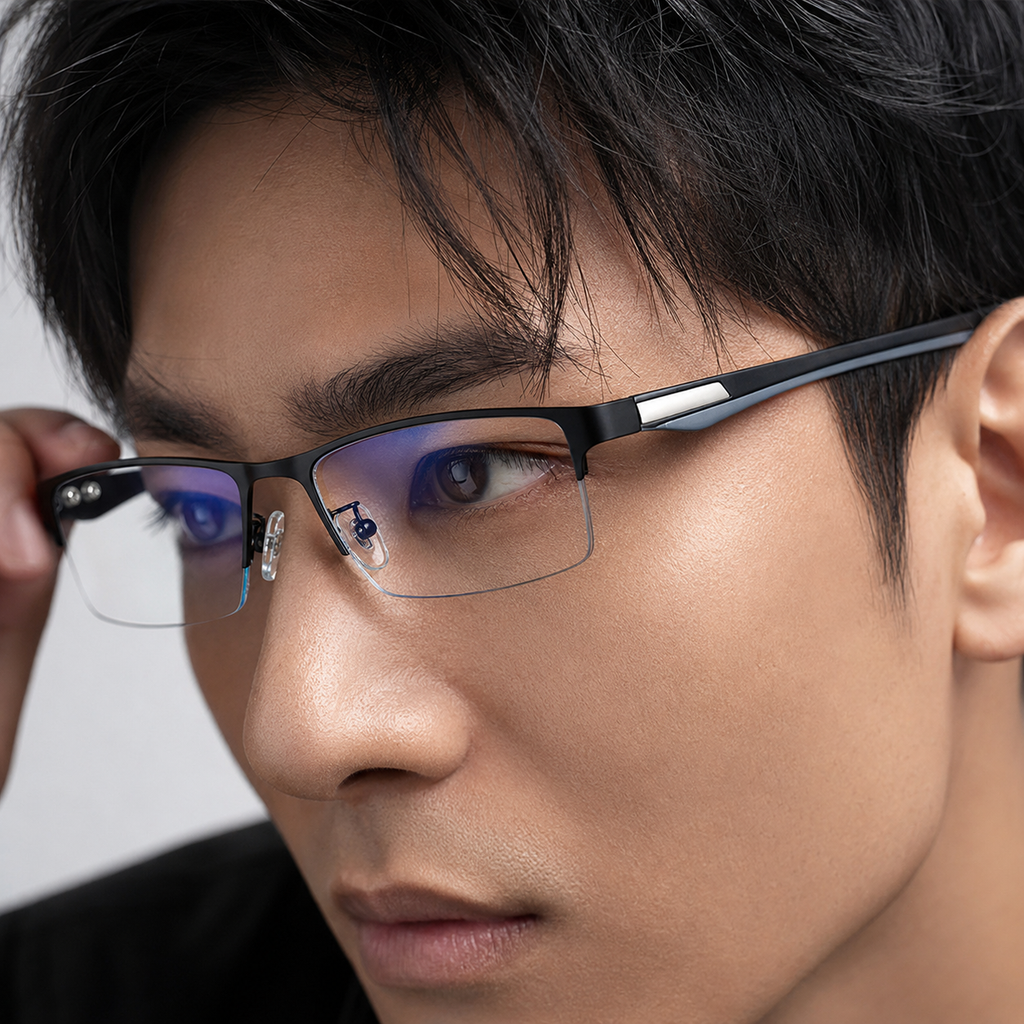 Photochromic Blue-Light Glasses — Lightweight Metal Frame