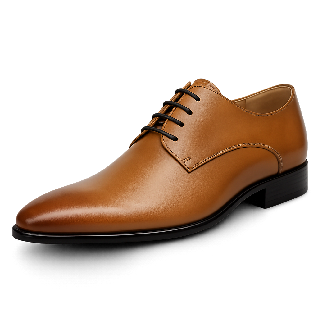 Pointed Toe Oxford Shoes — British Suit Leather Lace-Up