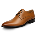 Pointed Toe Oxford Shoes — British Suit Leather Lace-Up
