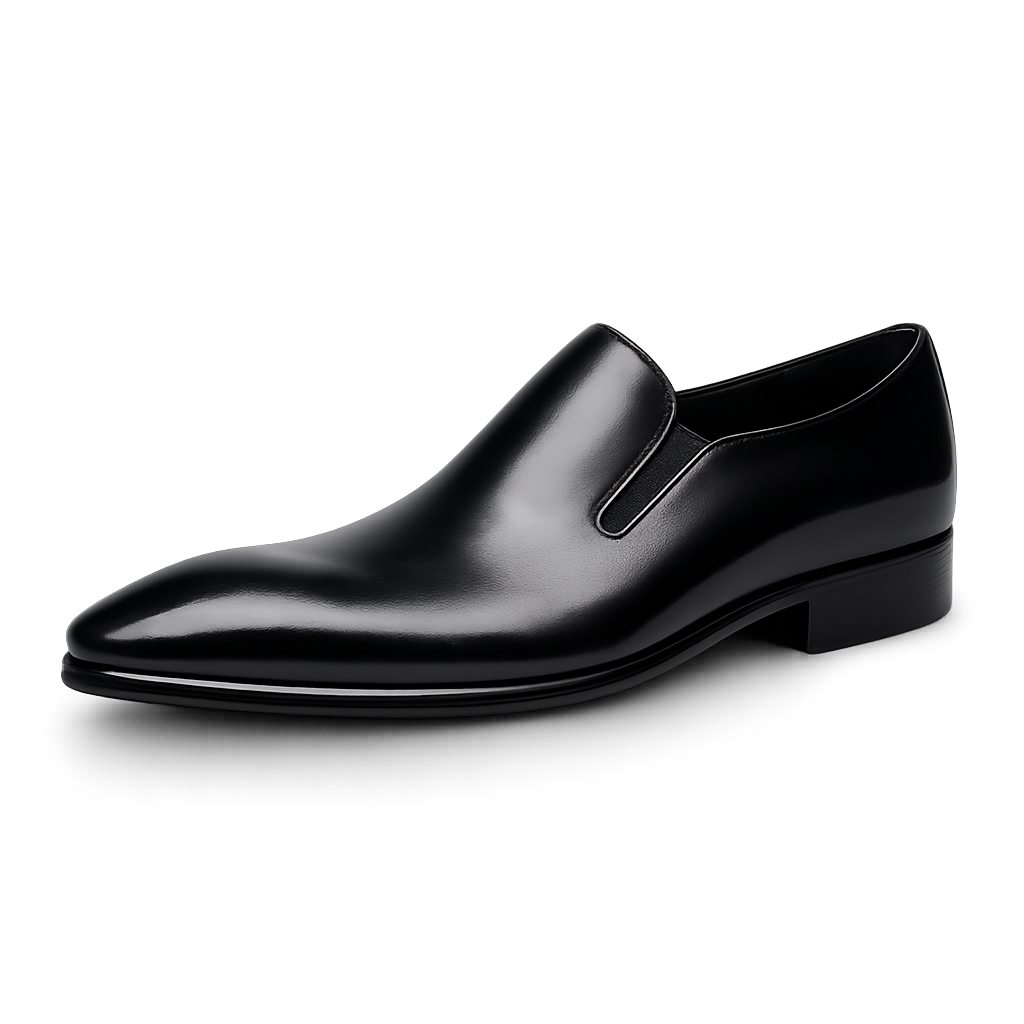 Pointed Toe Slip-On Oxford Shoes — Business Formal Leather