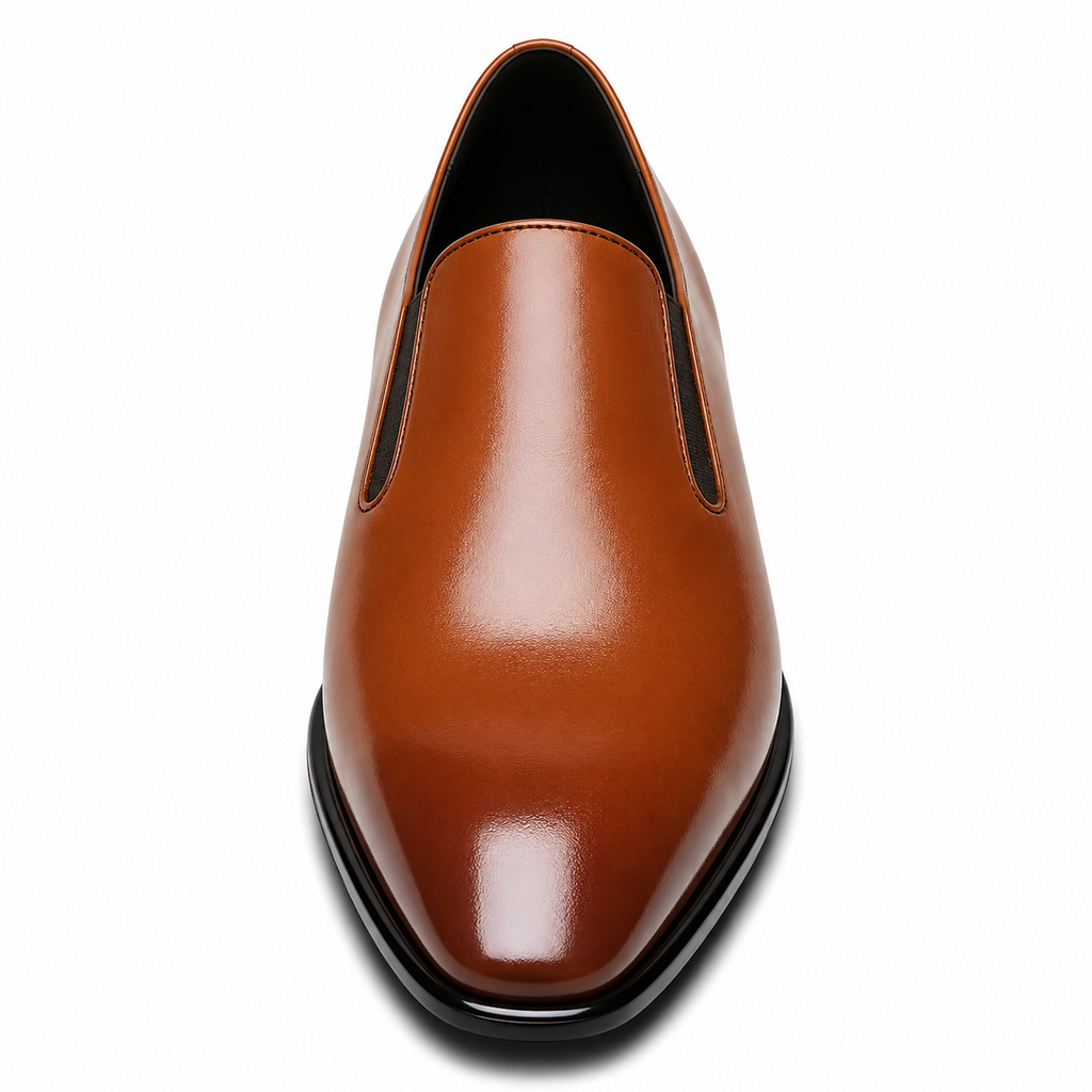 Pointed Toe Slip-On Oxford Shoes — Business Formal Leather