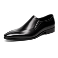 Pointed Toe Slip-On Oxford Shoes — Mirror Leather British Formal