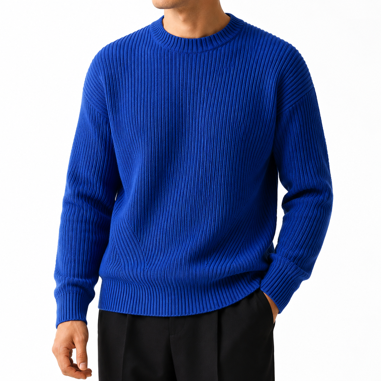 Ridge Ribbed Knit Sweater — Relaxed Heavyweight Edition