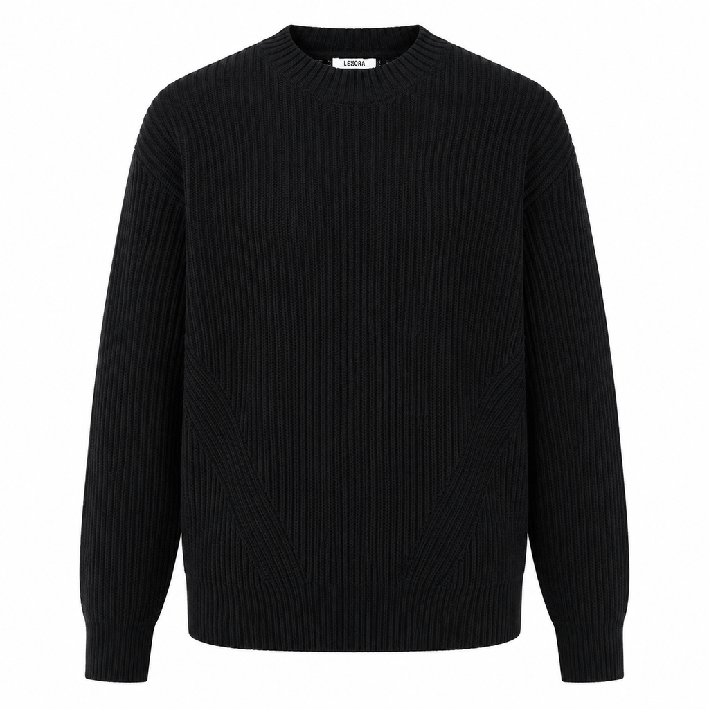 Ridge Ribbed Knit Sweater — Relaxed Heavyweight Edition