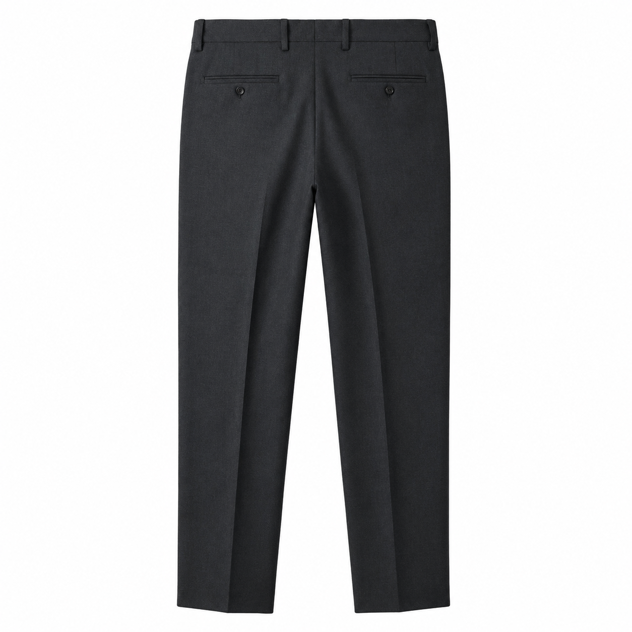 Slim Fit Elastic Commuter Trousers — Straight Leg Tailored