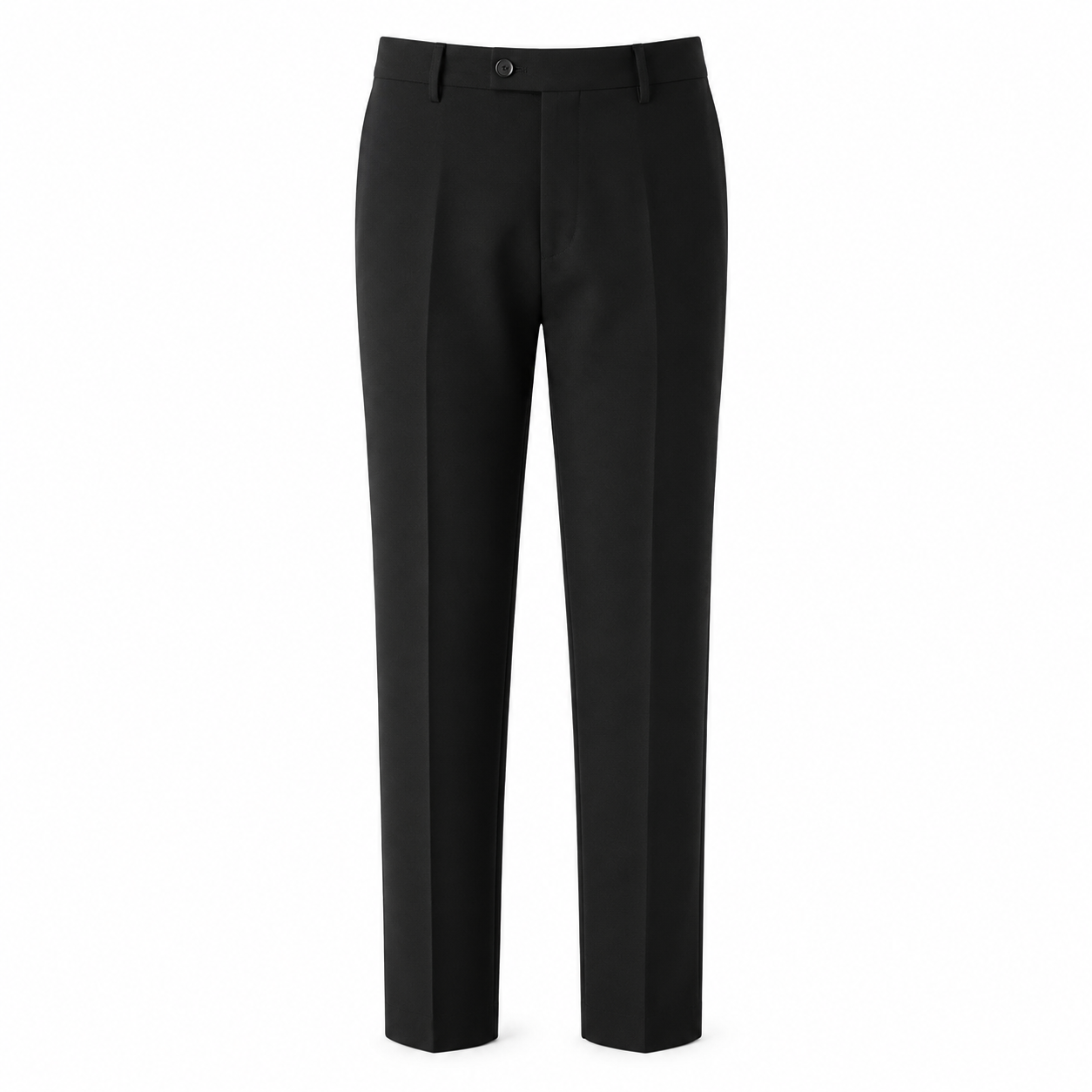 Slim Fit Elastic Commuter Trousers — Straight Leg Tailored