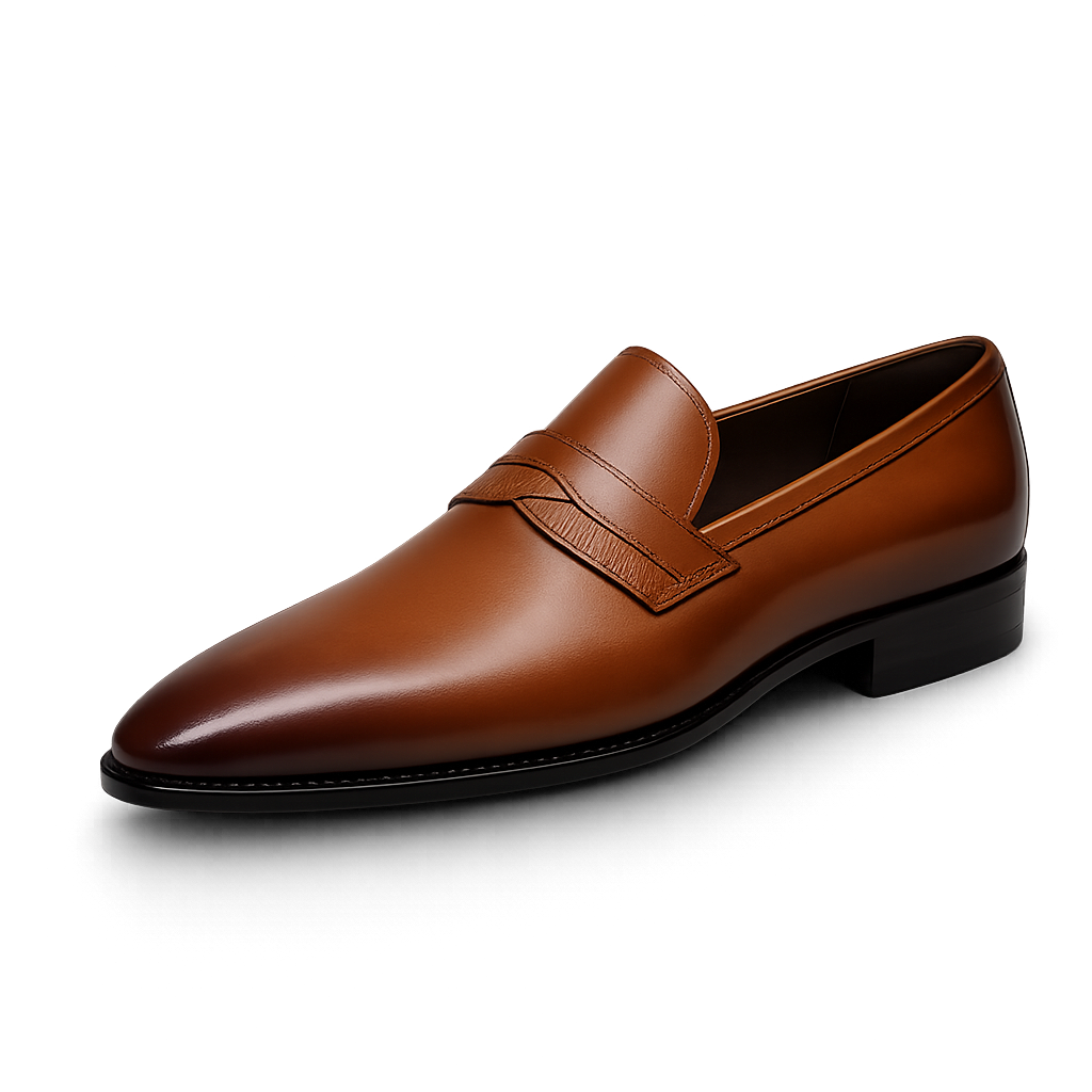 Soft-Sole Pointed Toe Loafers — Pure Leather European Formal